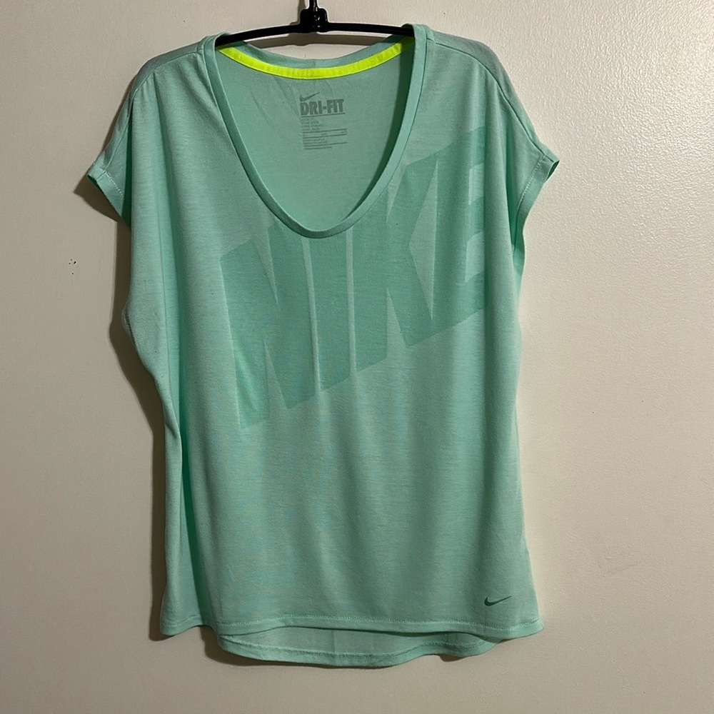 Nike Green Cap Sleeve Graphic Tee